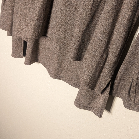 Apt. 9 Minimalist Cool Tone Grey & Brown Merle Mock Neck Long Sleeve Active Wear - Picture 5 of 7